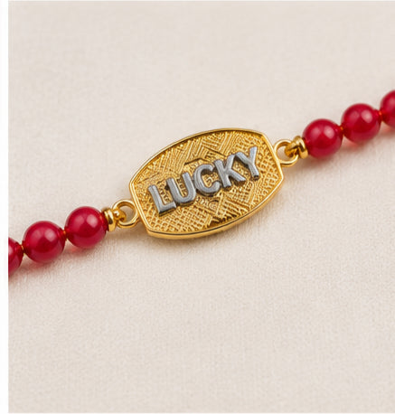Lucky Charm Designer Rakhi with Pearl Beads LKY-RK-2801