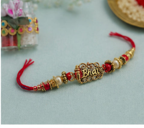 Golden Bhai Engraved Rakhi RKH-BHAI-2026-002