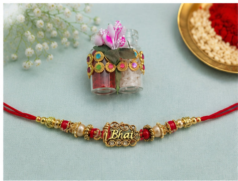 Golden Bhai Engraved Rakhi RKH-BHAI-2026-002